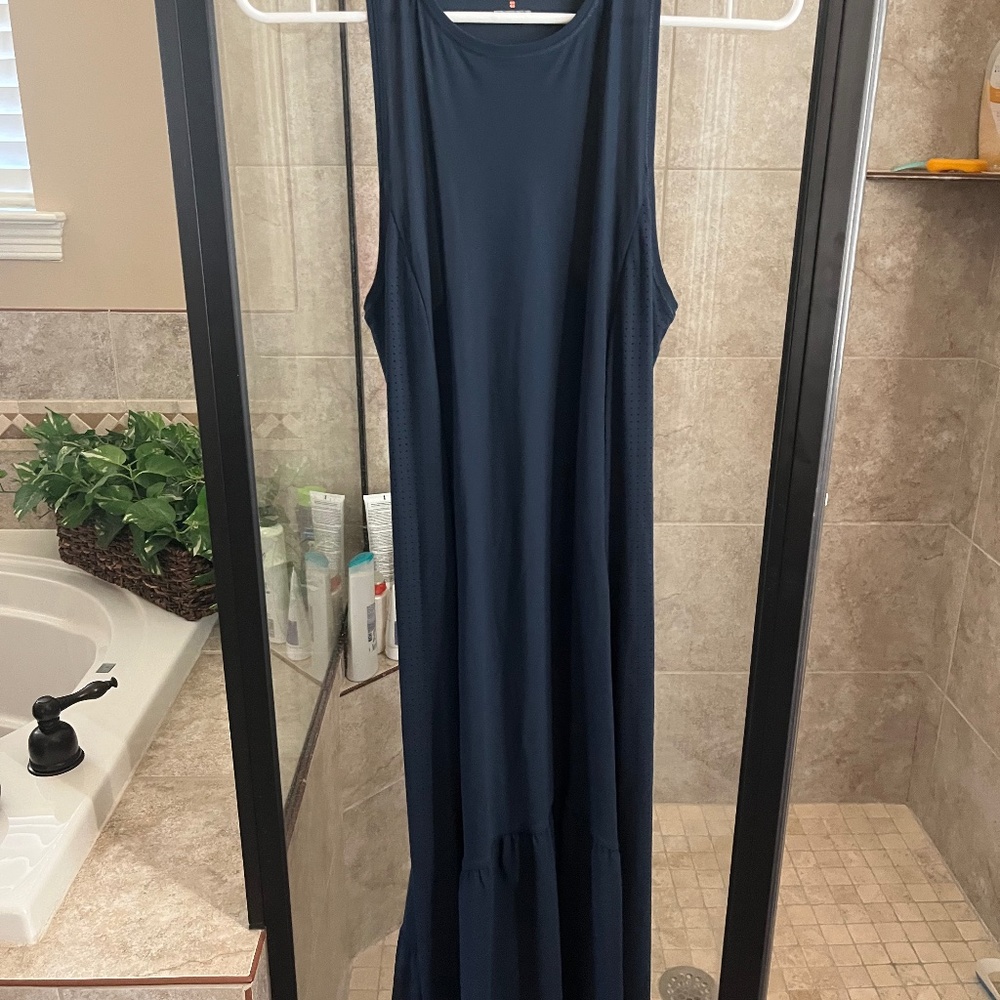 Sweaty Betty Navy Blue long dress size XS.
